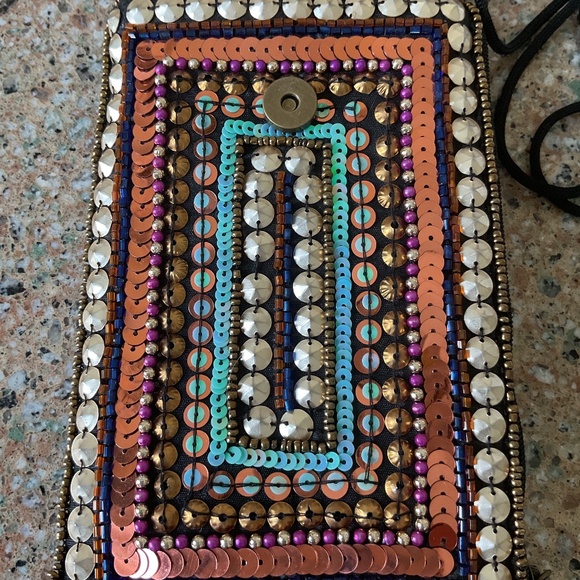 Sequin Club Evening Cell Phone Bag - Picture 3 of 6